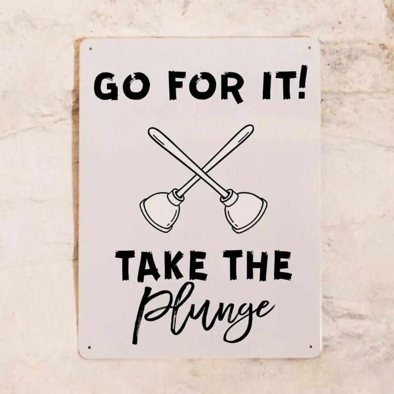 I Don't Give a Duck Funny Metal Sign 20x30cm, Bathroom Wall Decor Humor Plaque