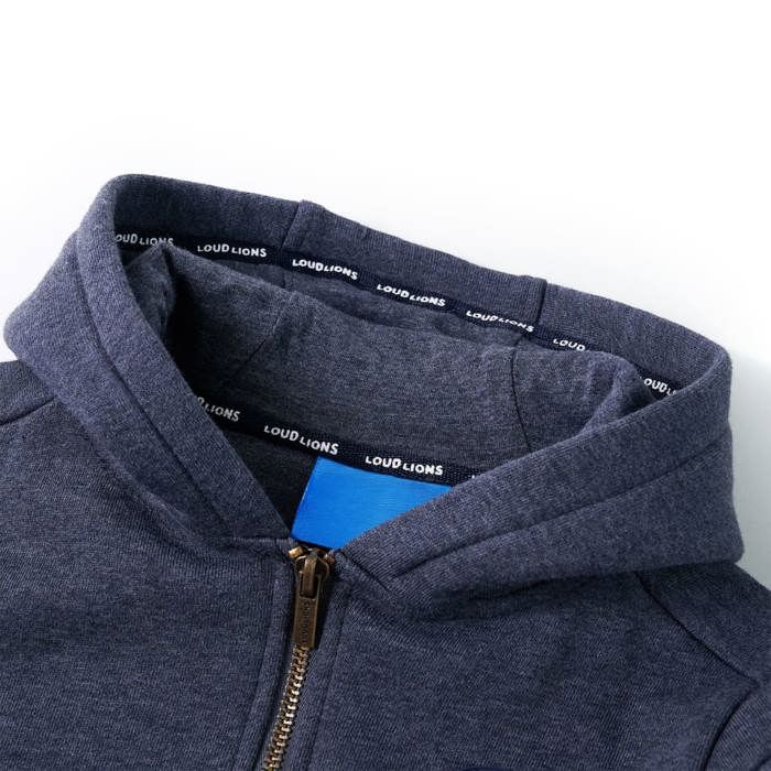 Children's Zip-up Hoodie Dark Blue Marl 92/104/116/128/140