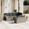 VidaXL Garden Lounge Set with Cushions 11 Pcs, Patio Sofas, Patio Furniture Set, Outdoor Furniture, Grey 3228912