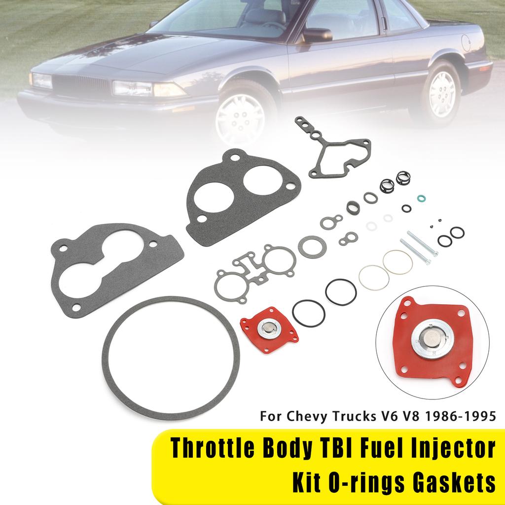Zestaw Uszczelek i O-ringów do Korpusu Przepustnicy TBI i Wtryskiwaczy Paliwa Dla Samochodów Ciężarowych Chevy V6 V8 86-94