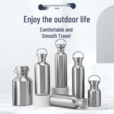 304 Rostfritt Stål Utomhus Cykling Vattenflaska - Stor Öppning