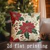 Short Plush Material Pillowcasehome Decor Christmas-Themed Floral & Winter Scene Pillows Pattern Cushion Cover Suitable For Sofa