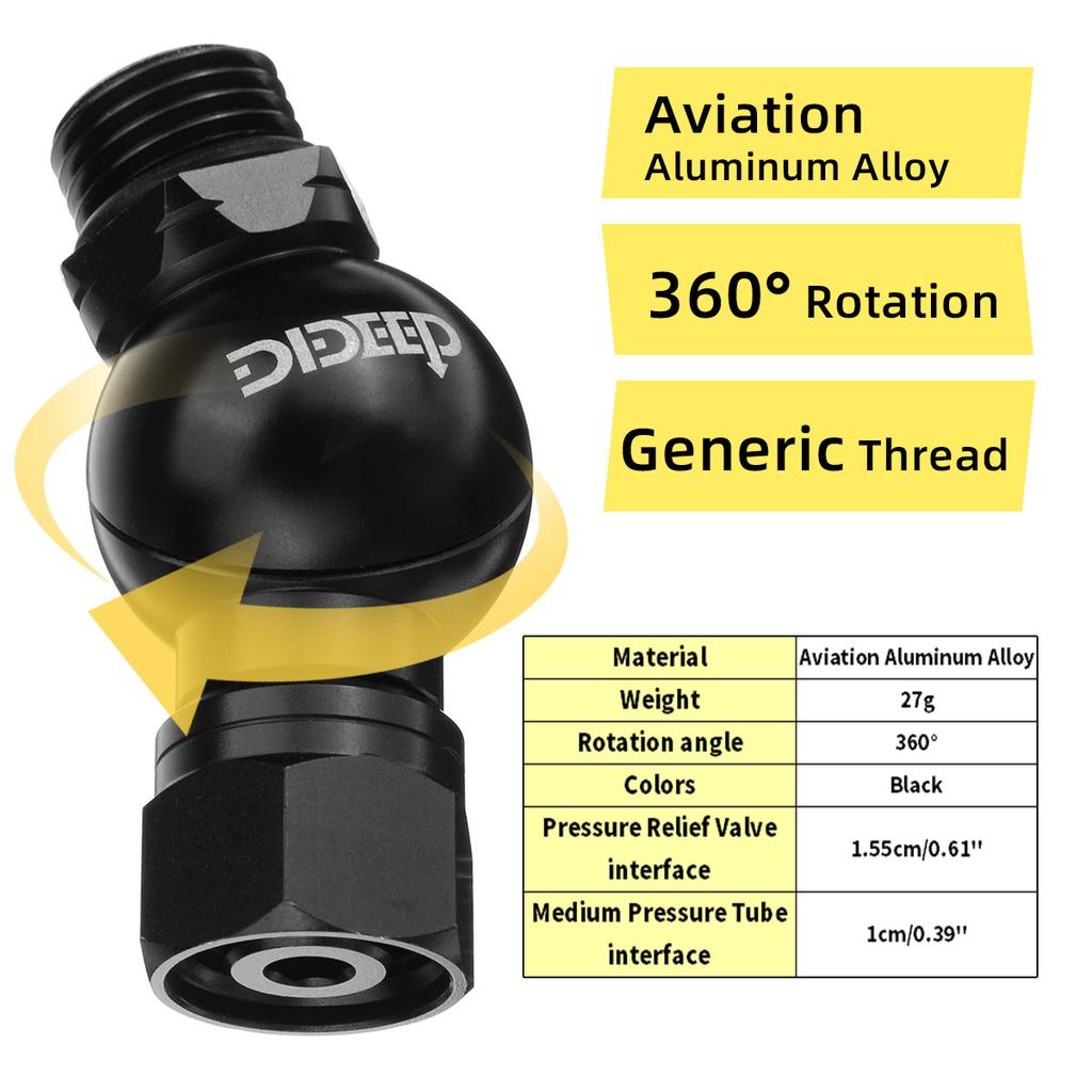 Kit Sub DIDEEP Con Valvola Di Sicurezza, Secondo Stadio X4000 Pro E Tubo Da 1L – Testa Rotante 360° E Manometro Luminescente