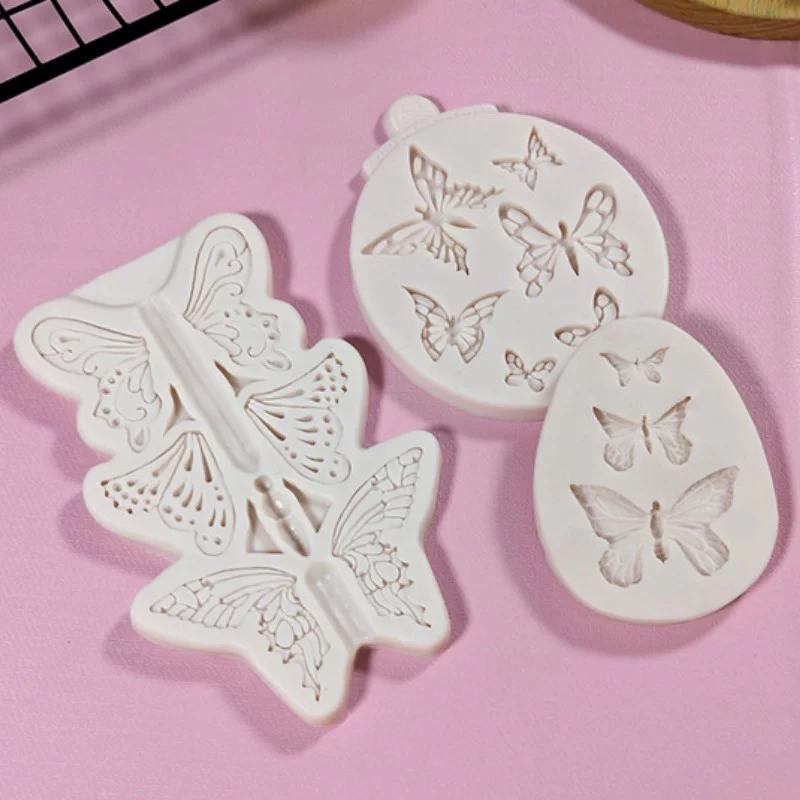 Butterflies Fondant Decoration Mold Cake Chocolate Decoration Mold Diy Baking  Silicone Molds for Baking