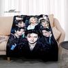 Korean Boy Band Stray Kids Blanket Fashion Flannel Fluffy Fleece Throw Blanket Children and Adult Gift Sofa Travel Camping