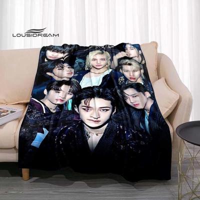 Korean Boy Band Stray Kids Blanket Fashion Flannel Fluffy Fleece Throw Blanket Children and Adult Gift Sofa Travel Camping