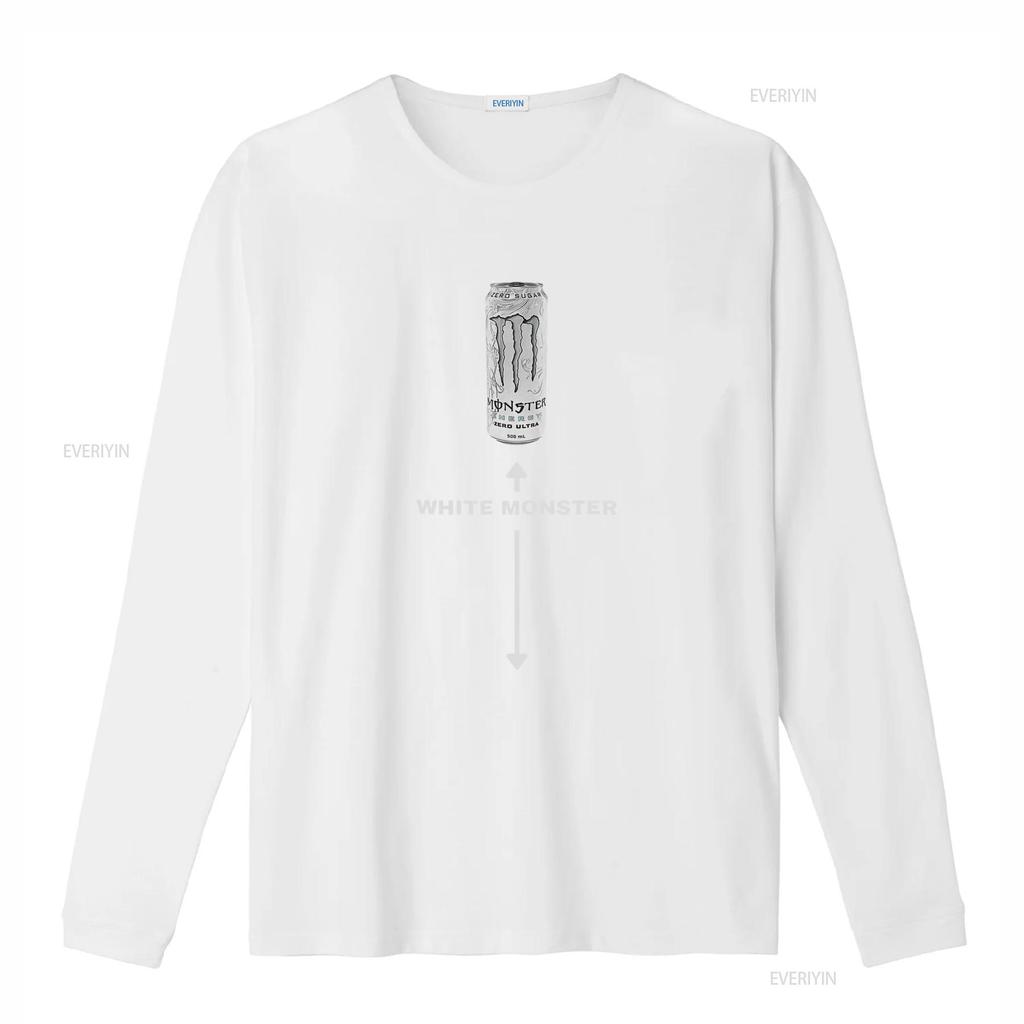 Weißes Monster T-Shirt für Herren Lustiges Scherzdesign Perfekte Freunde Einzigartiger Druck Bequemes Baumwollgewebe vintage Gewaschen