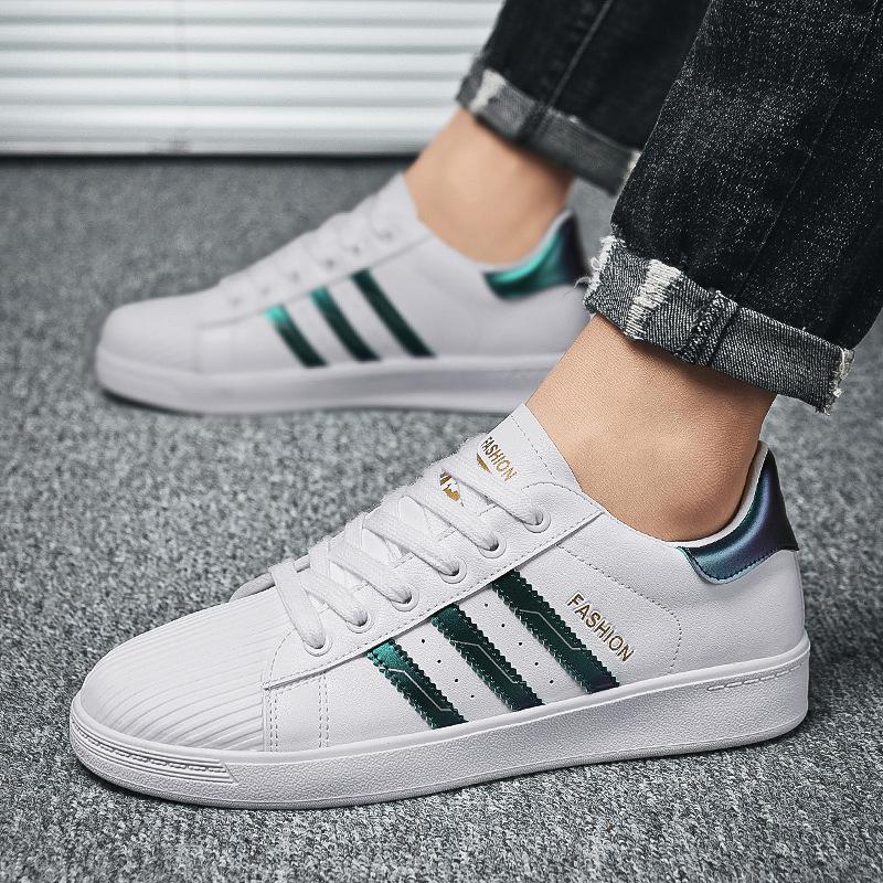 2021 Spring New Couples Small White Shoes Students Korean Version of Flat Bottom Board Shoes Men and Women Low-top Casual Shoes