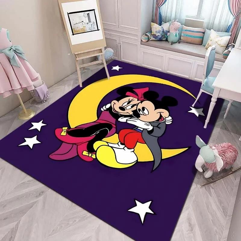 Cute Cartoon Carpet Minnie Mouse Printed Rug for Home Living Room Bedroom Kids Room Decor Non-slip Floor Mat Next Day Shipping