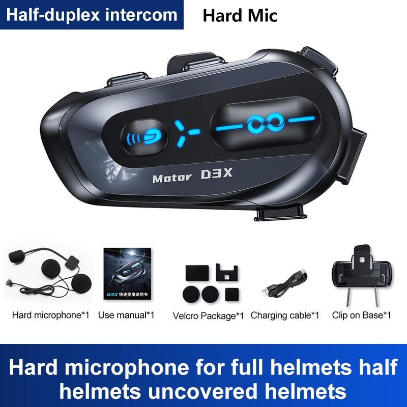 Professional Motorcycle Helmet Intercom 600m Range Wireless Bluetooth 5.4 Noise Cancelling