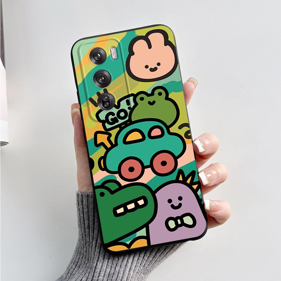 For Oppo Reno12 Pro 5G Case CPH2629 Cute Rabbit Panda Soft Silicone Back Protector Cover For OPPO Reno 12 Pro 5G 2024 Phone Case