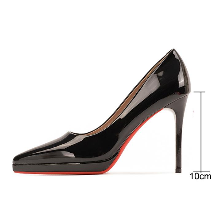 

Women Waterproof Platform High Thin Heel Shoes Pointed Stiletto Single Shoes Office Banquet Party Pub Catwalk High Heeled Pumps 34