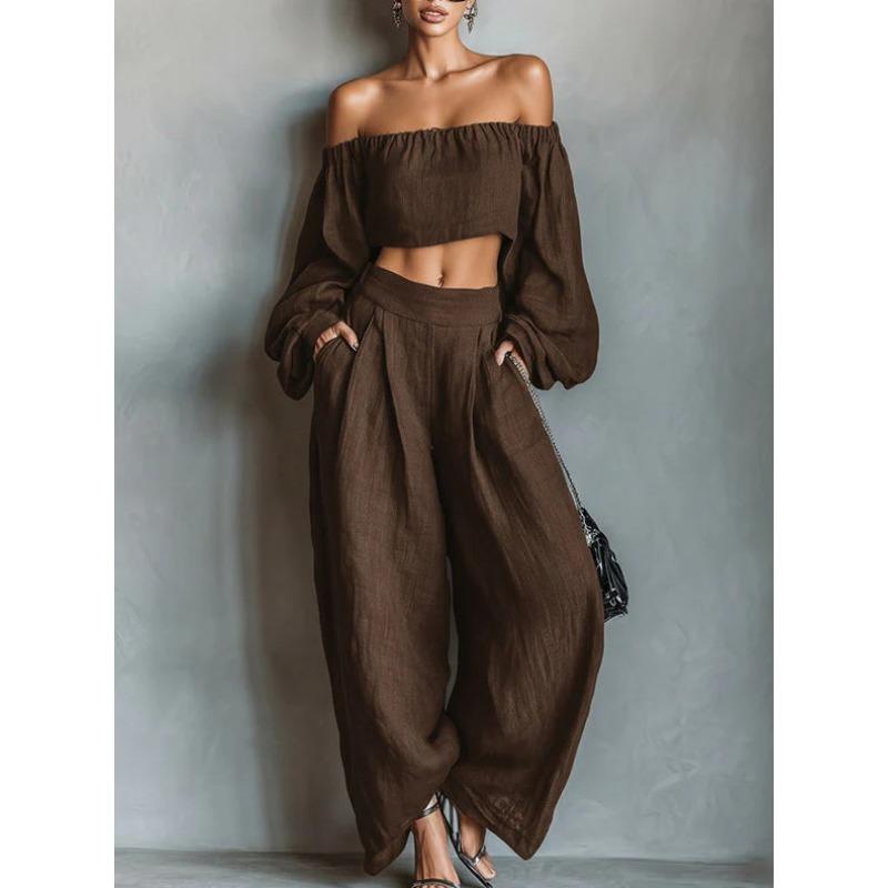 QICED Women's Fashion Casual Long Sleeve Pants Suits