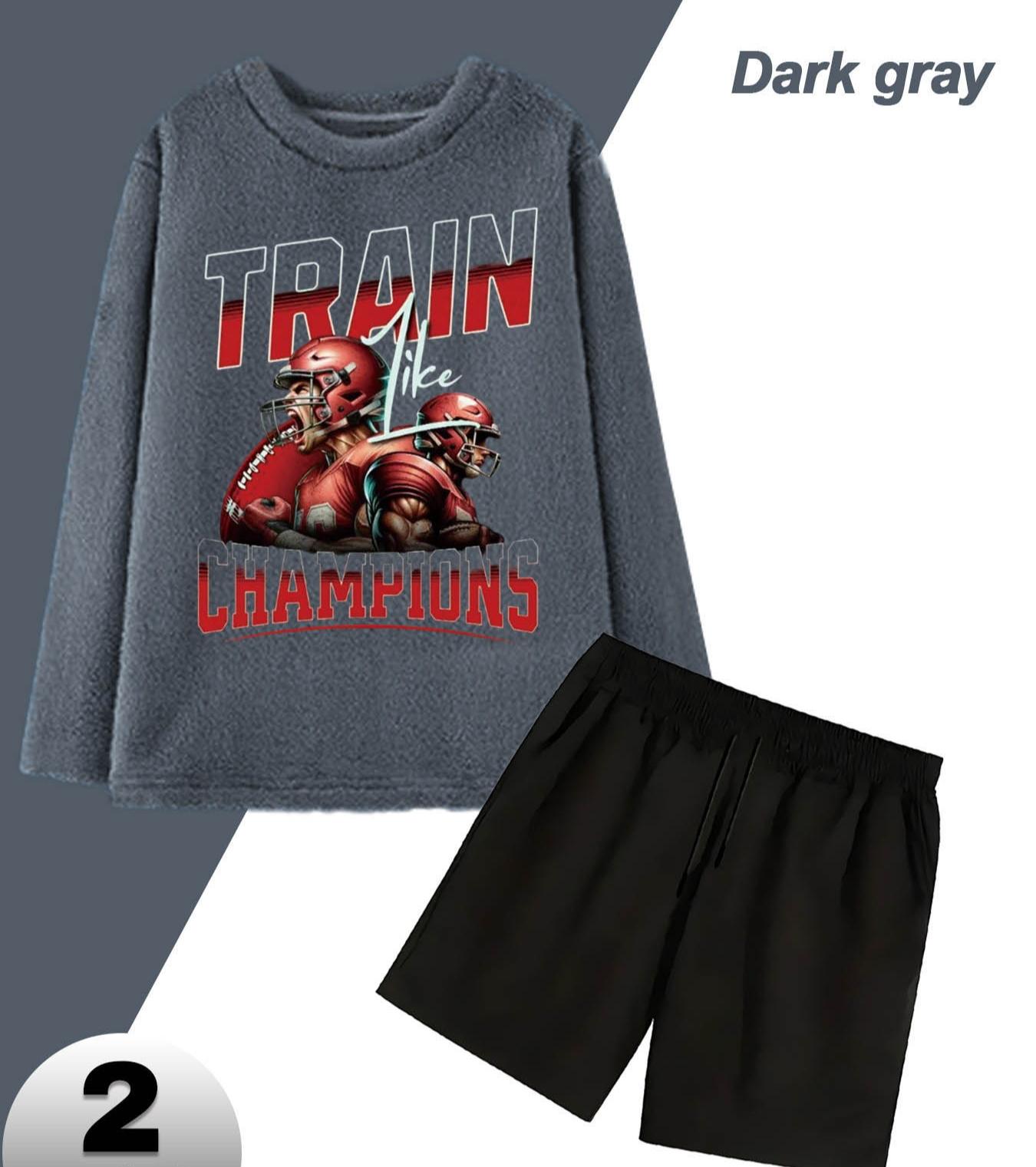 

Flannel Loungewear Shorts Set for Men, Easy-Wash & Durable, Perfect for Regular Use & Home Life XXL сірий