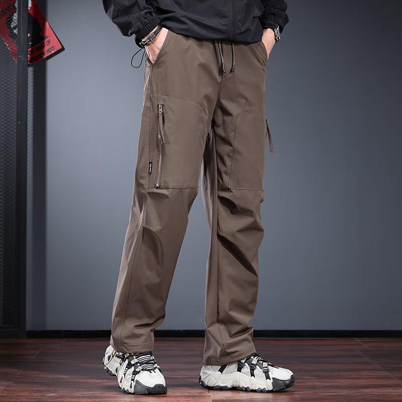 JieLeNuo Men's Autumn/Winter Outdoor Cargo Hiking Pants