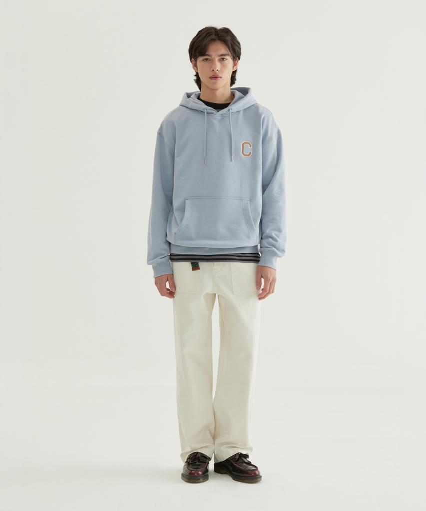 C Logo Hoodie Melange Gray