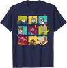 Zootopia 2 Illustrated Characters Grid TShirt Navy