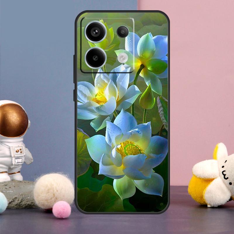 Flower Lotus Case For Xiaomi Redmi Note 14 9 10 11 12 13 15 Pro Plus Redmi 15 15C 10C 12C 13C 14C Cover