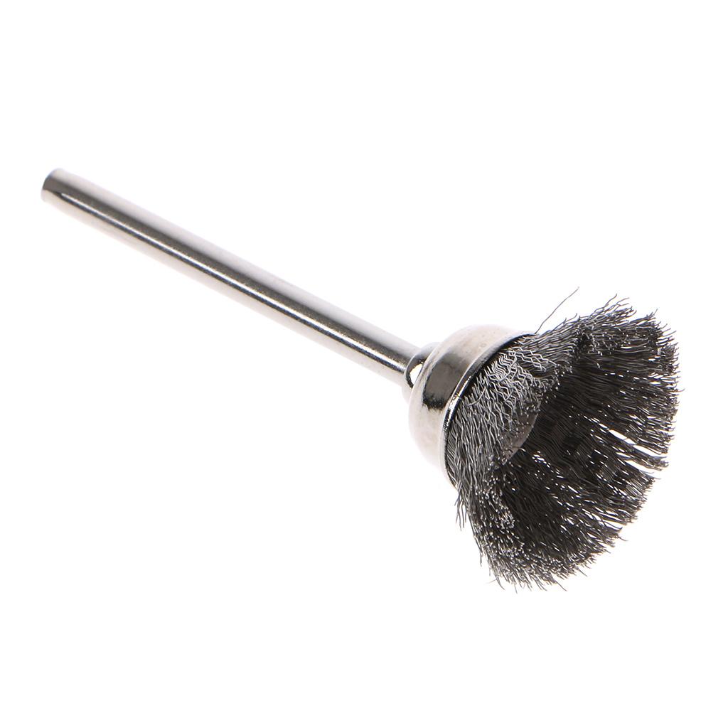 Wire Wheel Cup Brush Set Round Shank Wire Brush for Cleaning Rust Stripping & Abrasive 10 Pieces Stainless Steel