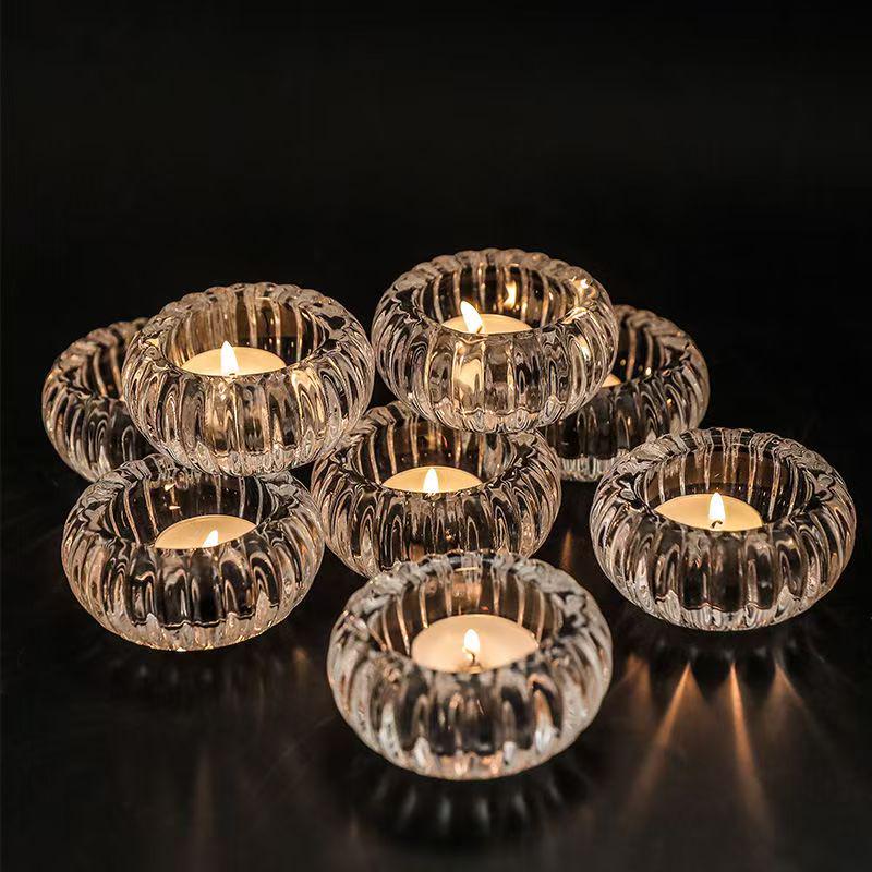 Luxury Crystal Glass Candlestick for Elegant Candlelight Dinner Atmosphere