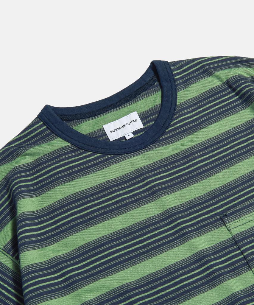 ESPIONAGE Vintage Border Pocket Tee Pistachio