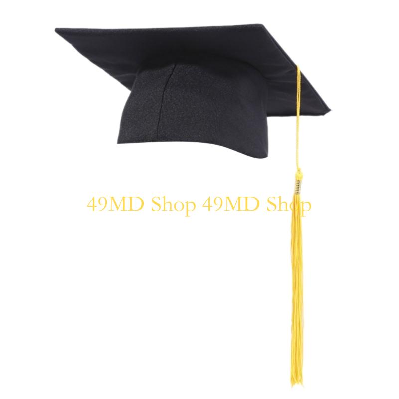 49MD Adjustable Academic Hat Black Graduation Hat Great For Graduates Ceremony Wear