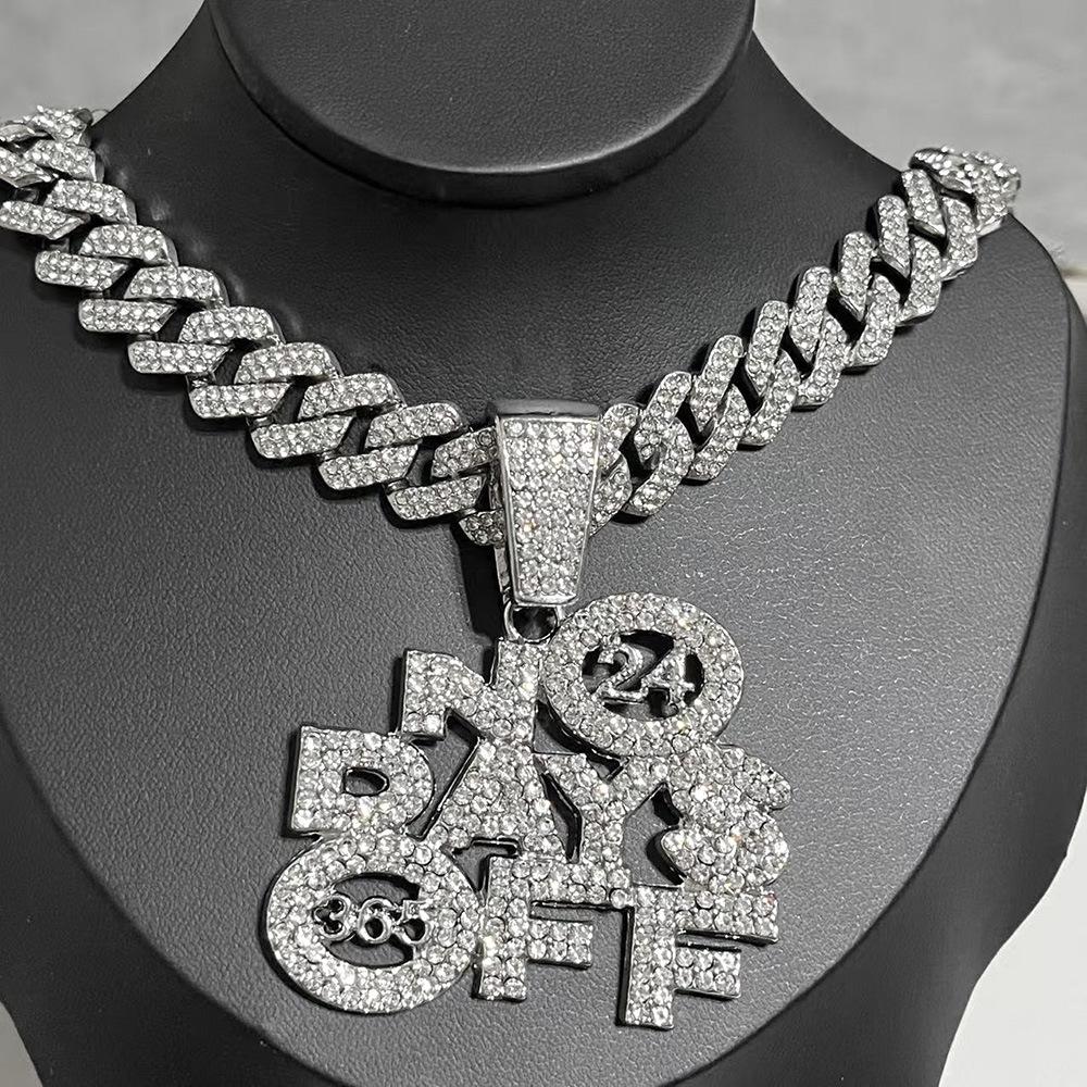 European-American Exaggerated Hip Hop Rhinestone Pendant Jewelry for Men & Women