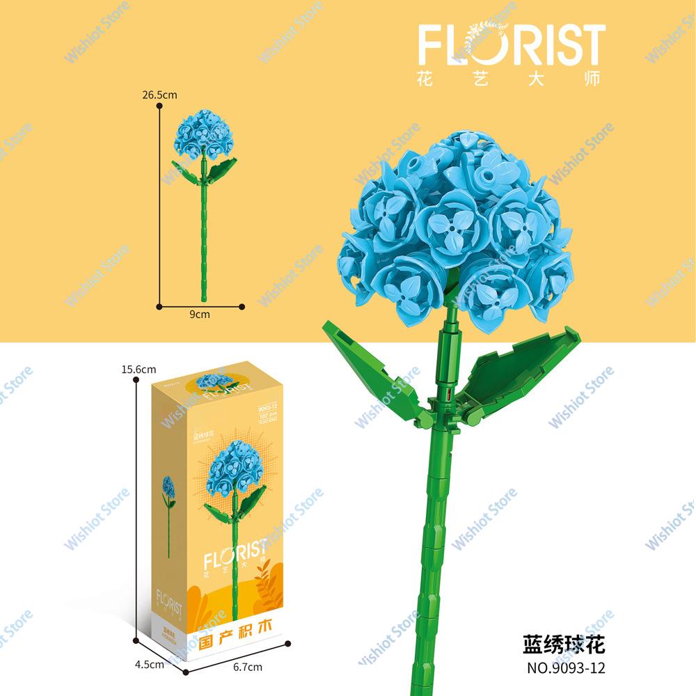 

60 Styles Pretty Building Blocks Flowers Bouquet Rose Lavender Lily Simulation Flower Bricks Home Decoration Valentine s Gift