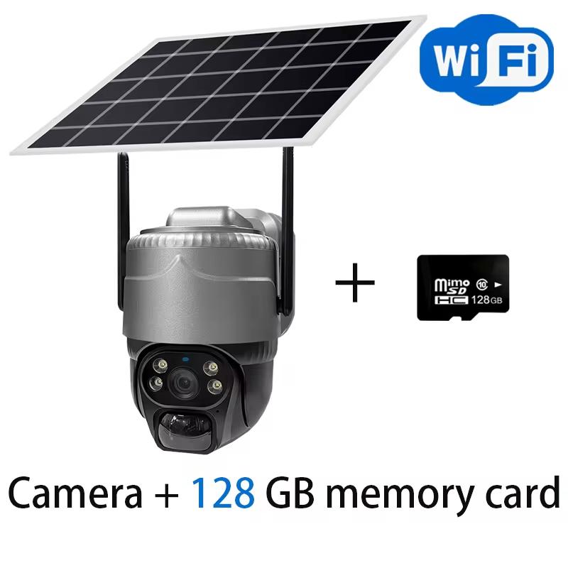 New 5MP HD Solar Camera 4G/WIFI Outdoor 4G Sim Built-in Battery Telecamera PTZ Auto Tracking Home Security Protection CCTV Camera