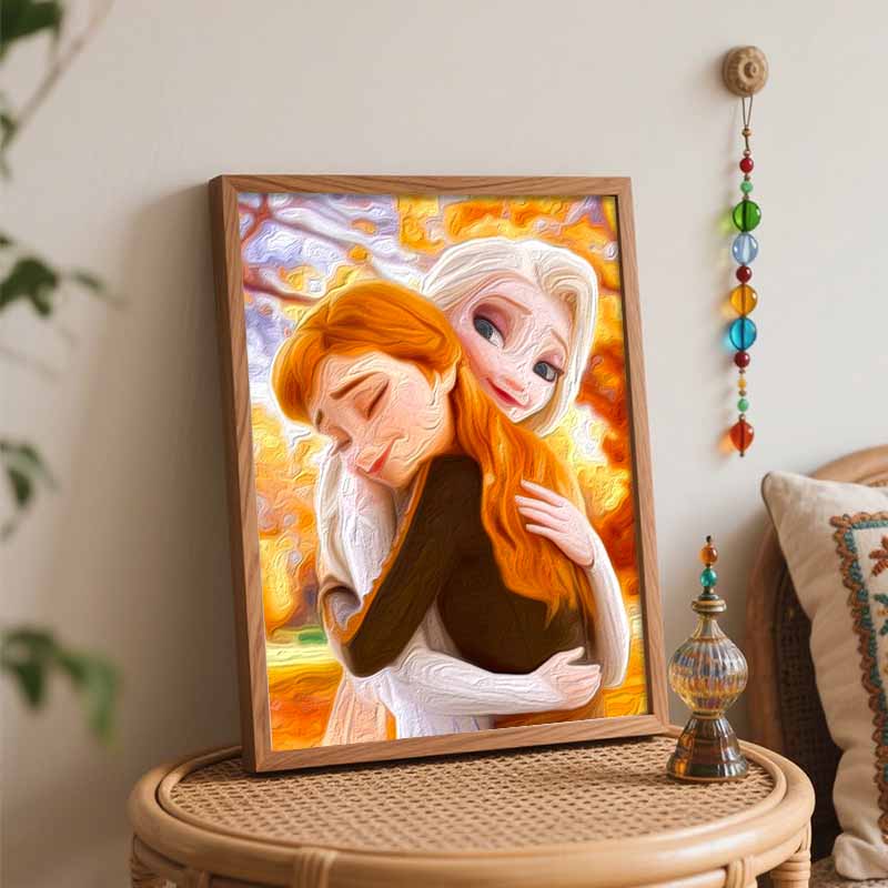 Disney Frozen Elsa Anna Paint By Number Kit Number Drawing Canvas DIY Picture Home Decor Painting Wall Art Crafts Unique Gift Idea