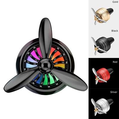 LED Light Car Air Freshener Air Force Propeller Shape Perfume Vent Clip Decor Aromatherapy Fan Auto Perfume