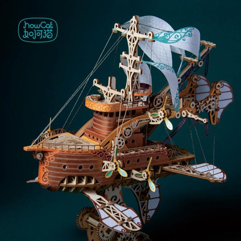 Puzzle 3D en bois à monter soi-même, vaisseau spatial fantastique, Kits de modèles d'assemblage populaires, jouets pour enfants, cadeau d'anniversaire pour filles