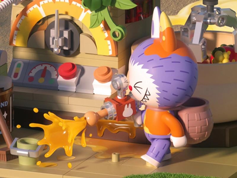 LABUBU THE MONSTERS Forest Secret Graffiti with Juice POP MART Interior Block Figure Building Blocks Cute and Stylish Gift Official Lovebu Product