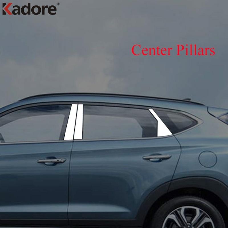 Fenster-Mittelpfosten-Abdeckung Zierleiste Für Hyundai Tucson 2015 2016 2017 2018 Edelstahl B C Säulen-Formteilleiste Auto Zubehör