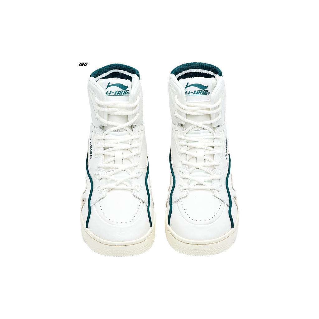 Li-Ning 1990 Classic Series Casual High-Top Skate Shoes Women Sneakers Off-White ALFR130-1
