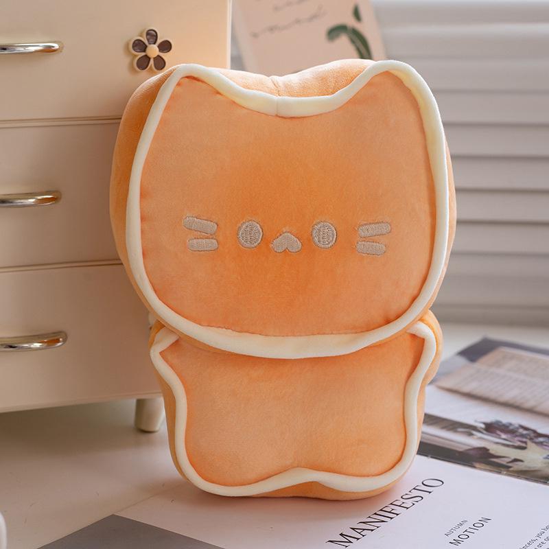Adorable Cartoon Cat Cookie Plush Toy - Children's Pillow & Home Decoration Doll