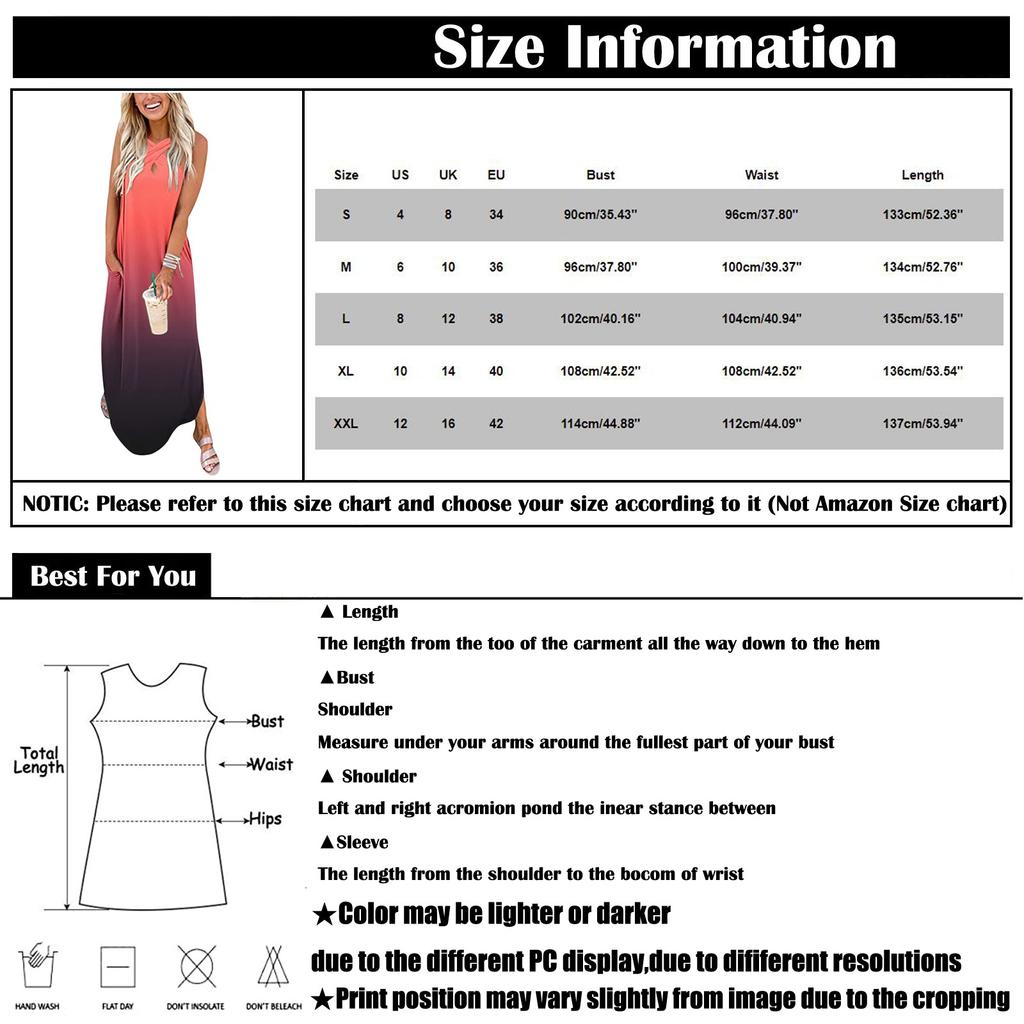 Fashion Women Casual Cross Neck Loose Print Pocket Long Dress Sleeveless Open Dress