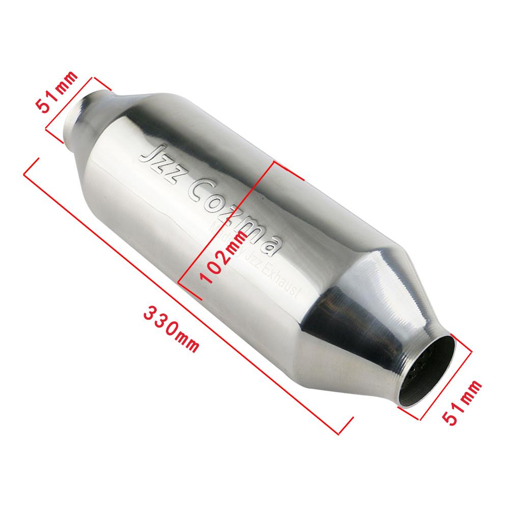 2'' 2.5'' Exhaust Resonator Mufflers Stainless Steel Car Straight Muffler Exhaust Pipe Chrome Silver