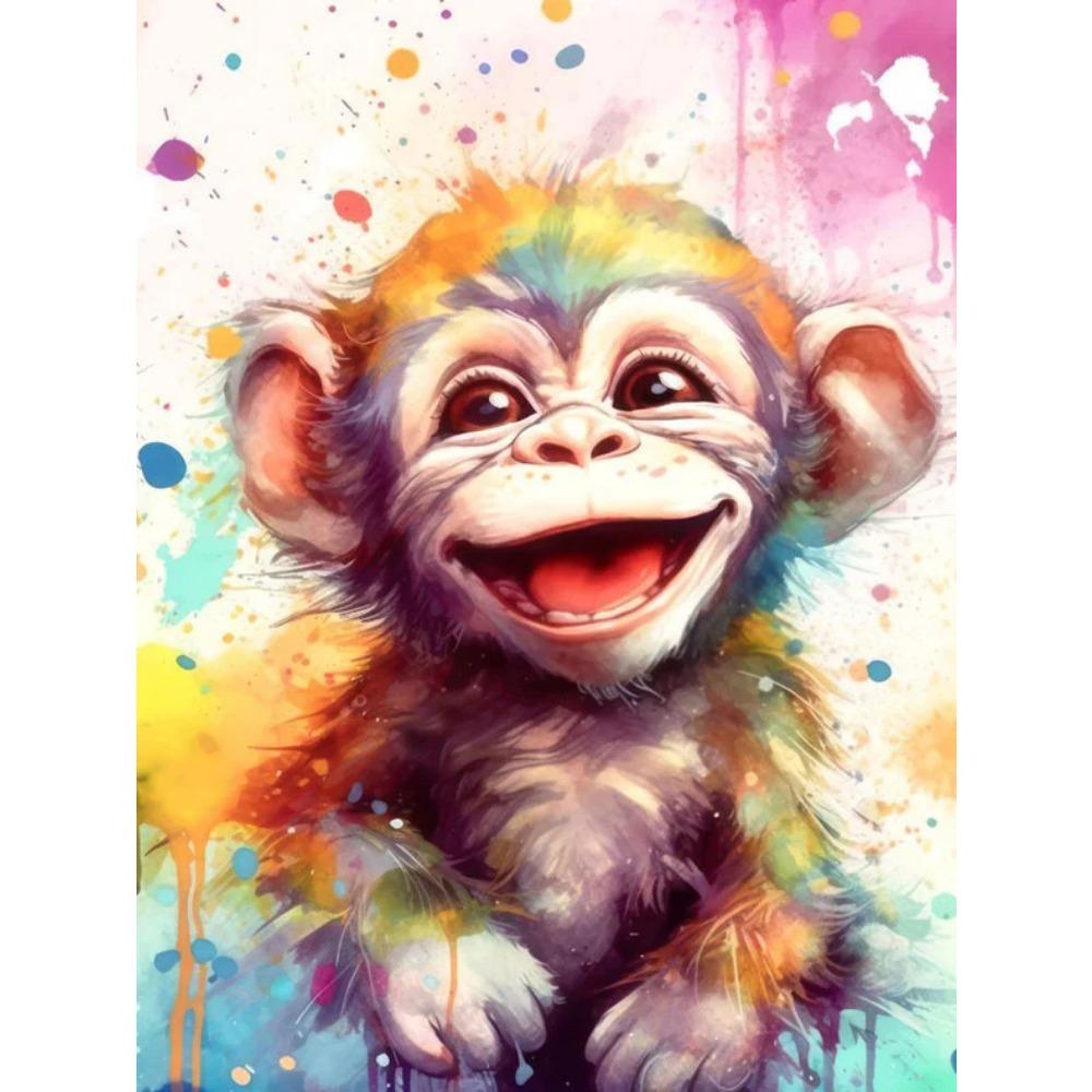 Diamond Painting Full Drill Watercolor Animal Round Diamond Painting Cartoon Scene Cat Diy Diamond Mosaic Painting Home Decoration