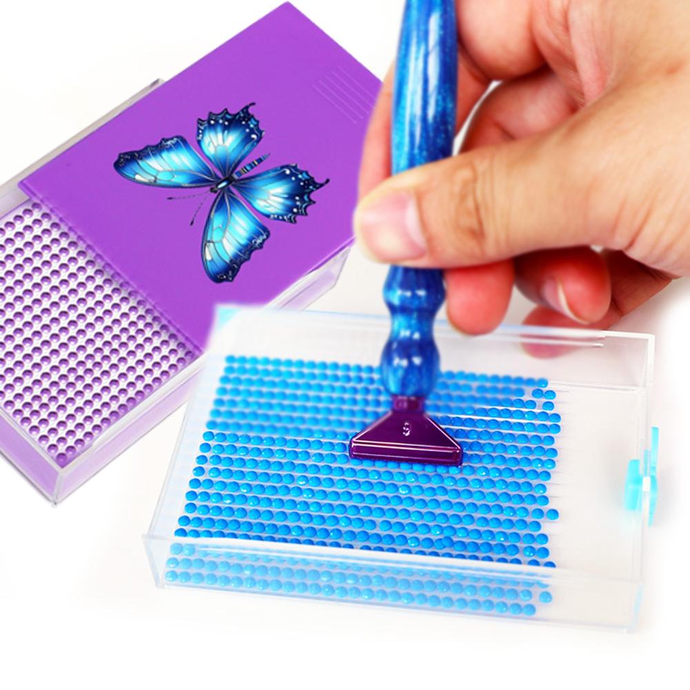 4Pcs Diamond Painting Tray Diamond Painting Beads Sorting Tray with Sppon & Brush Rhinestone Organizer Plate for Kids Adults