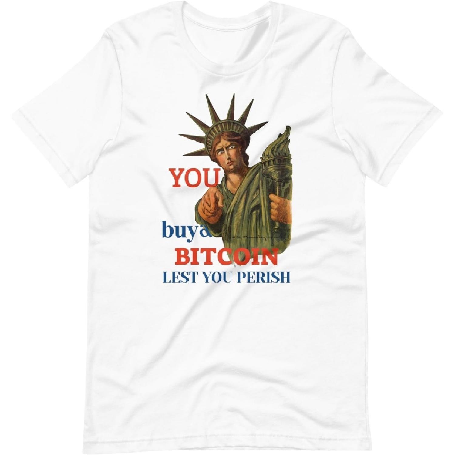 Statue of Liberty T-Shirt - Classic War Poster XXXXXL белый
