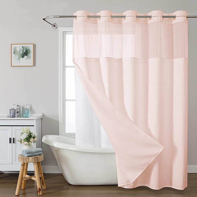 Yicang Waffle Weave Double-Layer Shower Curtain