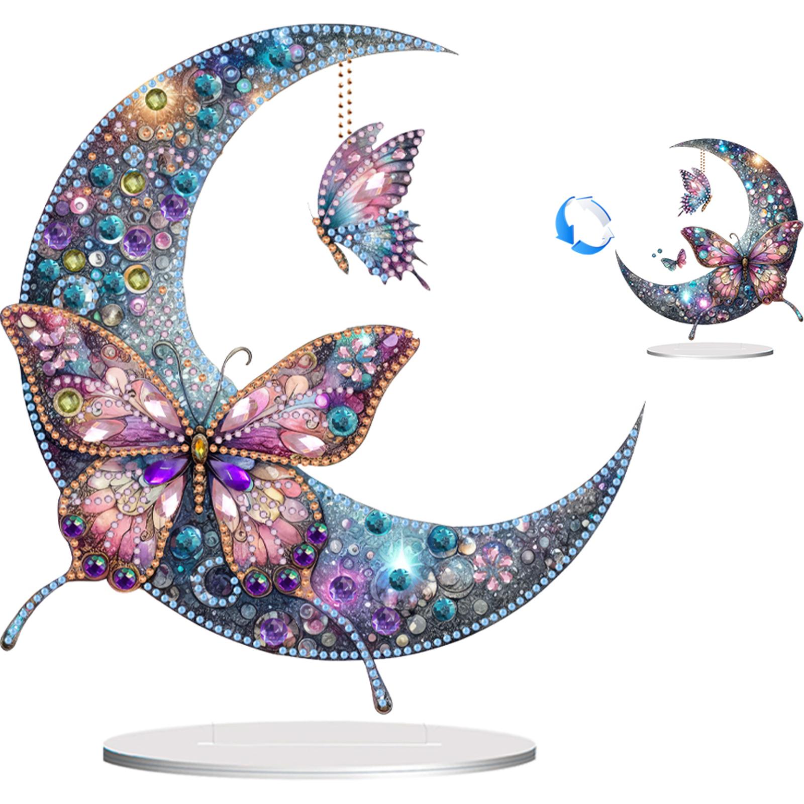 

Acrylic 2D Flat DIY Diamond Painting Desktop Decorations 5D Diamond Art Tabletop Decorations for Home Office Desktop Decor