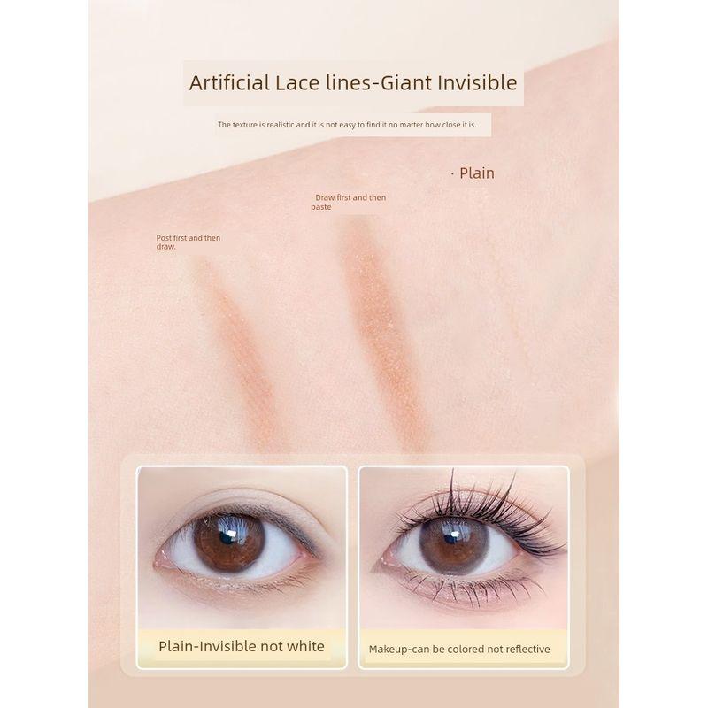 [Sticky Lace When Exposed to Water] Double Eyelid Stickers Lace Mesh Super Sticky Invisible Nature Non-Reflective Breathable Glue-Free