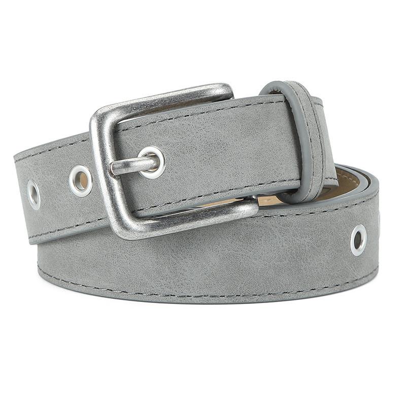 Classic Retro Women's Pu Leather Belt With Sturdy Alloy Buckle For Timeless Chic