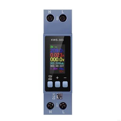 Current Power Factor KWH Electric Frequency Temperature Testing Meter Din Monitors Power Energy Tester A0KF