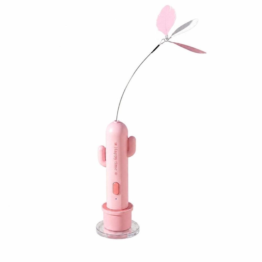 Suction Cup Cat Teaser Toy 360 Rotation Electric Cat Rod Interactive Cat Toy Home Furniture