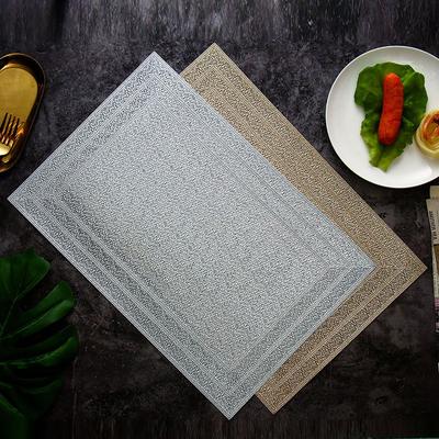 2 ADET Sofra Altlığı Dikdörtgen Masa Üstü Yalıtımlı Kase ve Bardak Altlığı Desenli Yemek Masası Altlığı Ev Tipi Isıya Dayanıklı