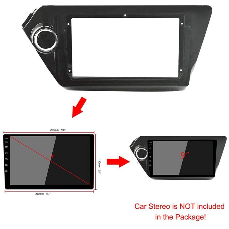 2 Din Car Fascia Radio Frame for Kia Rio3 Rio 3 K2 2010-2016 Transition Car Player Navigation DVD Frame with