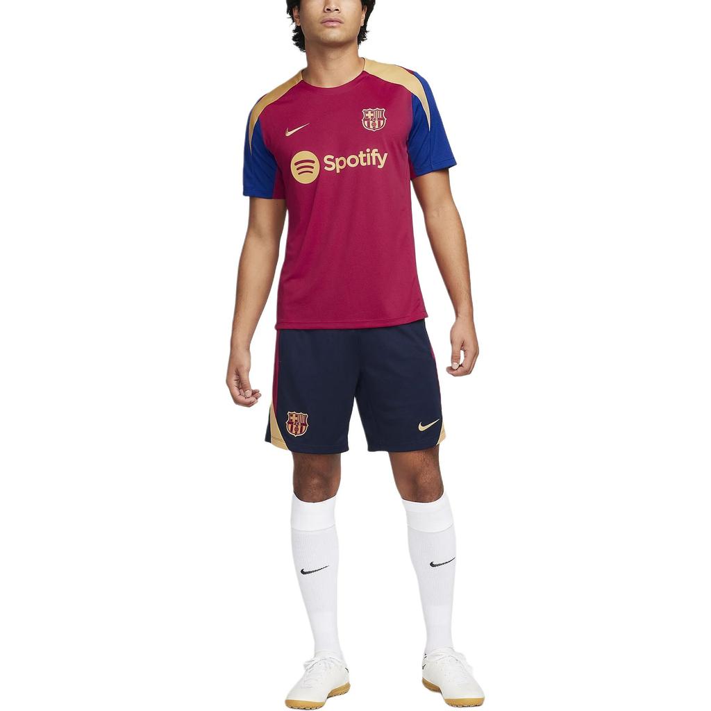 Nike Dri Fit Barcelona Club, Barça Fußball Ball Training Sport Kollektion T-Shirt Herren Rot FJ5439-621